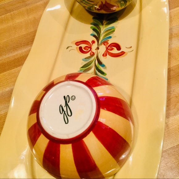 SLAH Siena Tidbit Bowls Set of 3 with Tray EUC - Picture 3 of 16